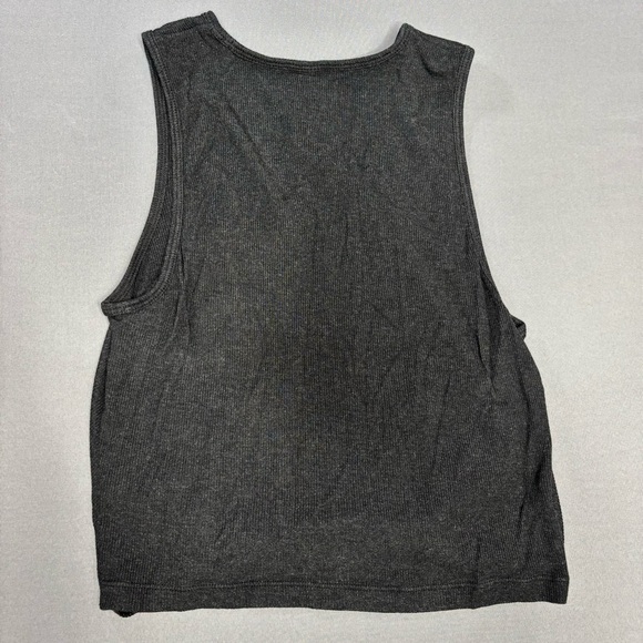 Vuori Tank Top Womens Small Cove High Neck Heather Black Performance Stretch Gym - Picture 5 of 8